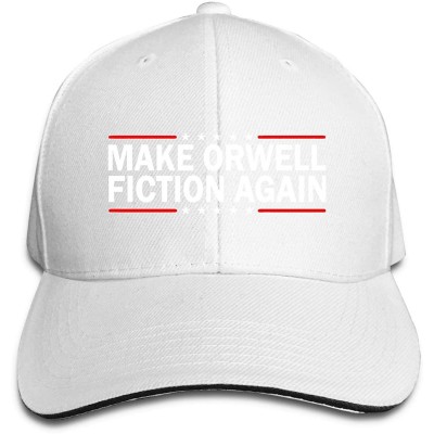 Baseball Caps Make Orwell Fiction Again Trucker Hat Baseball Cap Adjustable Sandwich Hat - White1 - CA18YKM4LSR $11.33
