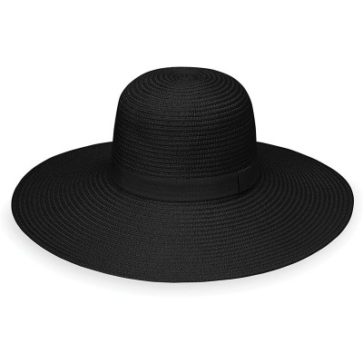 Sun Hats Women's W Collection Aria Hat - UPF 50+ - Packable - Black - CI189A5508D $52.62