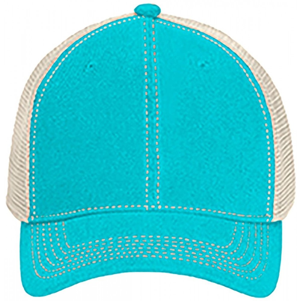 Baseball Caps Comfort Colors 105 Unstructured Trucker Cap - Lagoon Blu/ Ivry - C5183QLRXYC $8.29