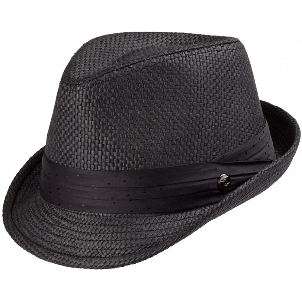 Fedoras Men's Stoli Fedora Hat - Black - CB115SM8WE3 $30.13