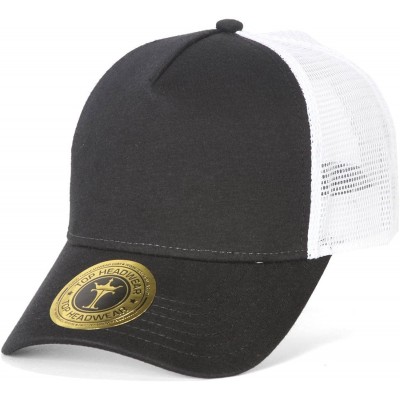 Baseball Caps Jersey Knit Five Panel Pro Style Mesh Back Caps - Black/Black - CS12L9XKCPV $13.89