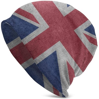 Skullies & Beanies Unisex Fashion Flag Beanie Baggy Hat Slouchy Skull Beanie for Men Women - Uk Britain England Flag - CG193G...