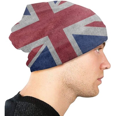 Skullies & Beanies Unisex Fashion Flag Beanie Baggy Hat Slouchy Skull Beanie for Men Women - Uk Britain England Flag - CG193G...