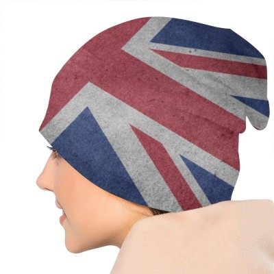 Skullies & Beanies Unisex Fashion Flag Beanie Baggy Hat Slouchy Skull Beanie for Men Women - Uk Britain England Flag - CG193G...