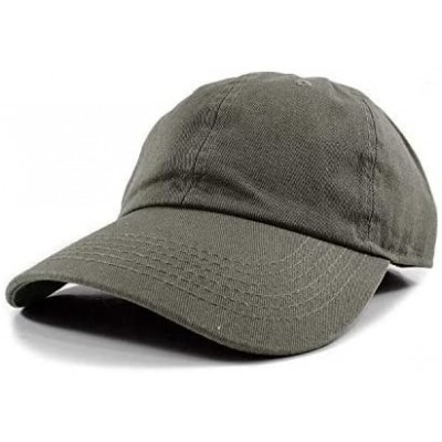 Baseball Caps Polo Style Baseball Cap Ball Dad Hat Adjustable Plain Solid Washed Mens Womens Cotton - Olive - CX18WDC2TE2 $10.85