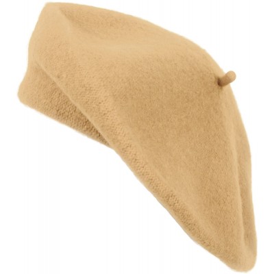 Berets 3 Pieces Pack Ladies Solid Colored French Wool Beret - Tan-3 Pieces - CY12O27FTR6 $36.41