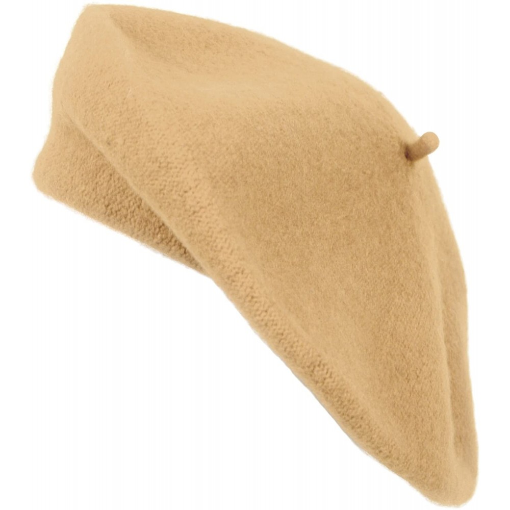 Berets 3 Pieces Pack Ladies Solid Colored French Wool Beret - Tan-3 Pieces - CY12O27FTR6 $14.66