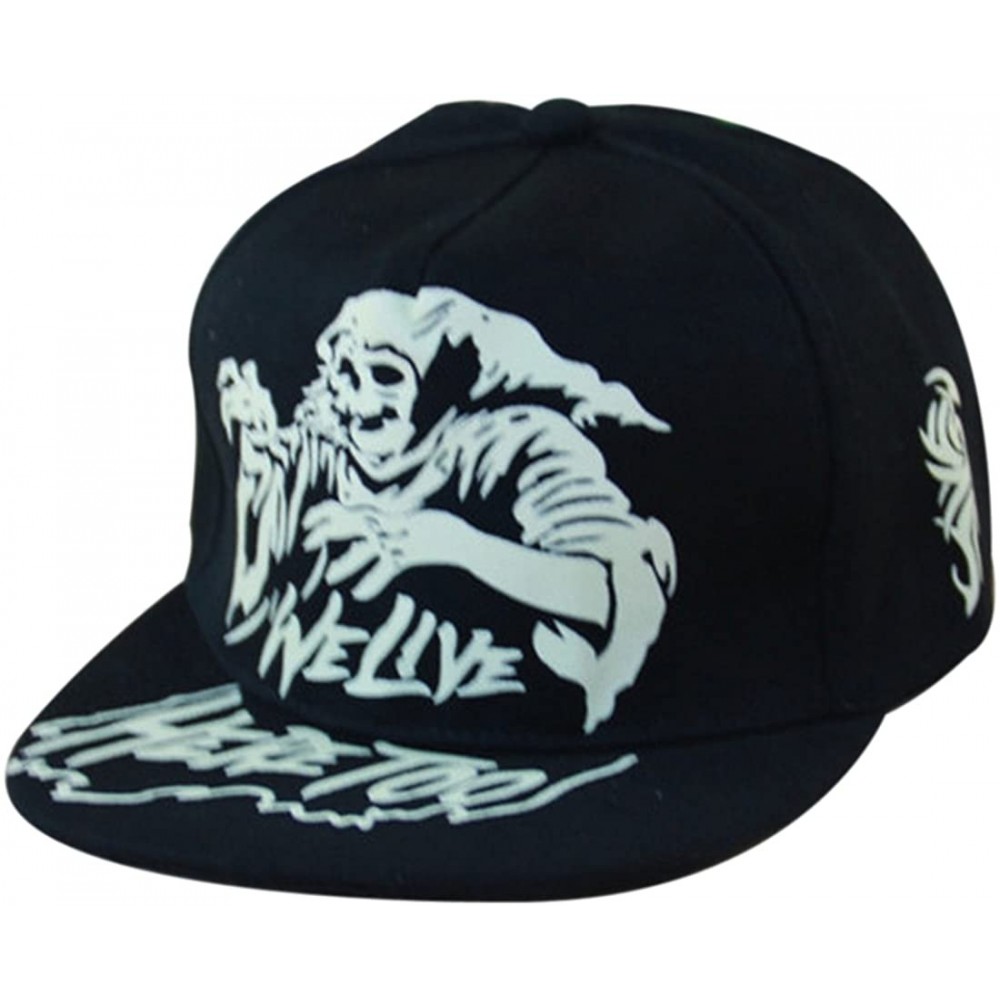 Baseball Caps Halloween Hip-hop Baseball Cap Fluorescence Hat - Ghost - CO12675TKUJ $13.48