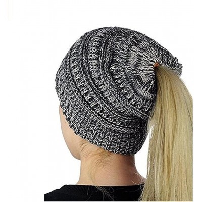 Skullies & Beanies Womens Winter Hats Warm Knitted Horsetail Lady Wool hat - 1 - CF18993UQLO $8.13