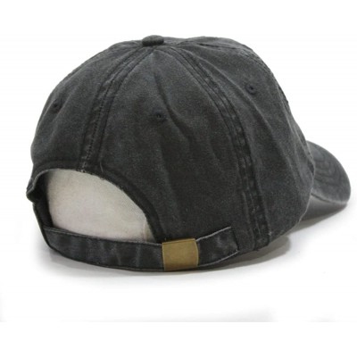 Baseball Caps Vintage Washed Dyed Cotton Twill Low Profile Adjustable Baseball Cap - Charcoal Gray 70p - CA12N468QB7 $14.39