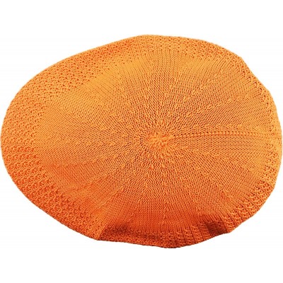 Newsboy Caps Classic Mesh Newsboy Ivy Cap Hat - Orange - C211JYQLNLX $7.68