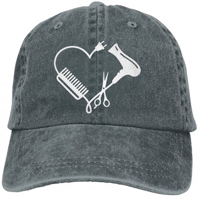 Baseball Caps Unisex Baseball Cap Yarn-Dyed Denim Hat Hairstylist Heart Hairdresser Adjustable Snapback Outdoor Sports Cap - ...