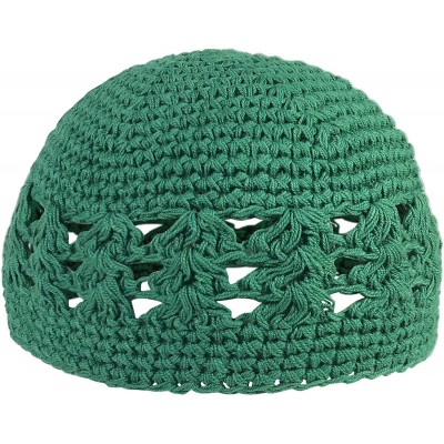 Skullies & Beanies Strechable One Size Stretchable Crochet Beanie Weave Kufi Skull Cap - Green - CT18N94X822 $13.45