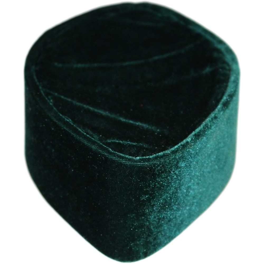 Skullies & Beanies African Native Hat Foldable Velvet Hat - Green - CB185N3ODA6 $31.31