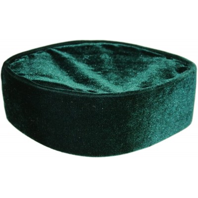 Skullies & Beanies African Native Hat Foldable Velvet Hat - Green - CB185N3ODA6 $31.31