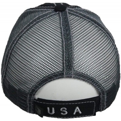 Baseball Caps US Flag Baseball Cap USA Mesh Trucker Fashion Hipster Golf Hiking Camping Hat - Black - C618U6YEUGZ $11.68