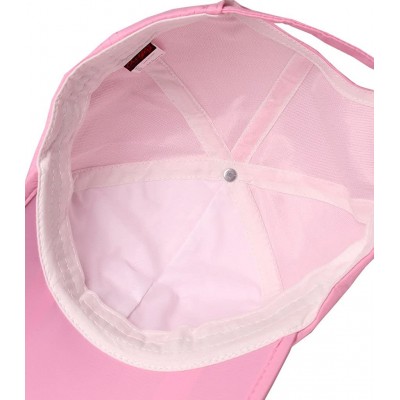 Baseball Caps Men and Women Outdoor Rain Sun Waterproof Quick-Drying Long Brim Collapsible Portable Hat - Pink - CI124HD3SIN ...
