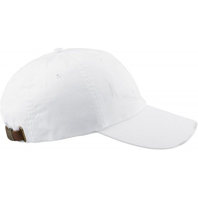 Baseball Caps 6-Panel Low-Profile Washed Pigment-Dyed Cap - White - C012N45LDNT $11.24