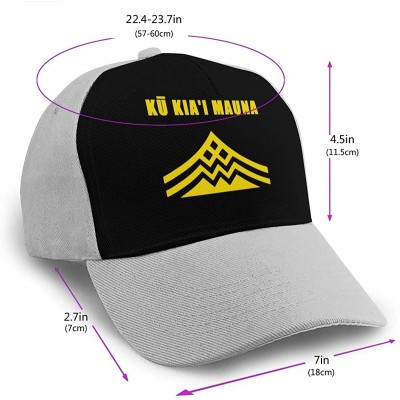Baseball Caps Ku Kiai Mauna Kea Men Retro Adjustable Cap for Hat Cowboy Hat - Gray - CT18Y6IKYLE $20.46