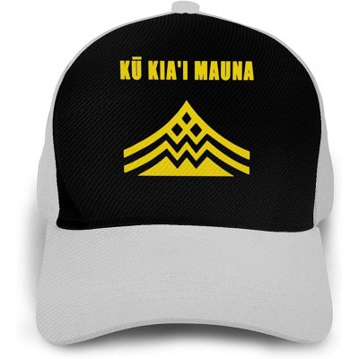 Baseball Caps Ku Kiai Mauna Kea Men Retro Adjustable Cap for Hat Cowboy Hat - Gray - CT18Y6IKYLE $20.46