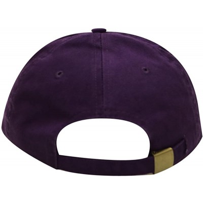 Baseball Caps Happy Small Embroidered Cotton Baseball Caps - Purple - CM12M0UK95F $15.72