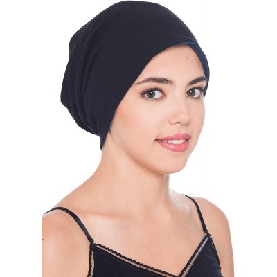 Skullies & Beanies Unisex Reversible Beanie for Hair Loss - Chemo Caps - Black-denim - CE11AZJVICL $14.19