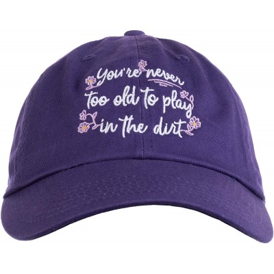 Baseball Caps Never Too Old to Play in Dirt - Funny Gardener Gardening Baseball Cap Dad Style Hat Men Women - NAME? - C918XNY...