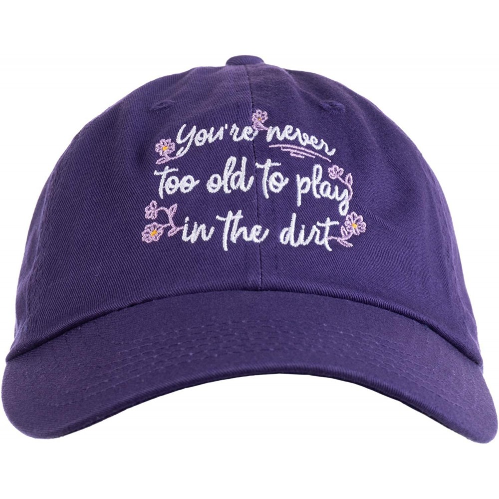 Baseball Caps Never Too Old to Play in Dirt - Funny Gardener Gardening Baseball Cap Dad Style Hat Men Women - NAME? - C918XNY...