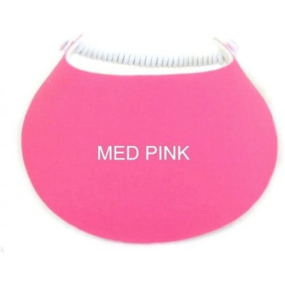 Visors Foam Sun Visor with Coil - Medium Pink - C917YQ3LZ6C $7.92