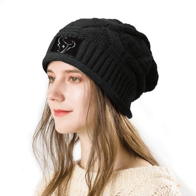 Skullies & Beanies Trendy Winter Warm Beanies Hat for Mens Women's Slouchy Soft Knit Beanie Cool Knitting Caps - Black-9 - CH...