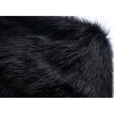 Skullies & Beanies Faux Fur Cossack Russian Style Hat for Ladies Winter Hats Ski Christmas Caps - Black - CR18HWGHL3H $18.06