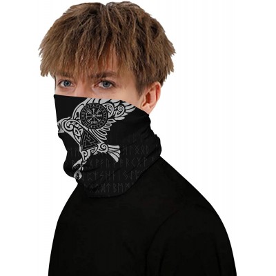 Balaclavas Rave Bandana for Men Women Neck Gaiter Scarf Dust Wind Balaclava Headwear - Viking - C5199U34228 $13.67