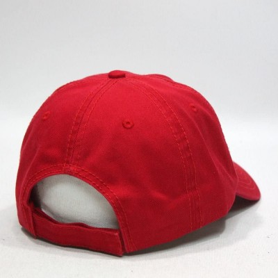 Baseball Caps Classic Washed Cotton Twill Low Profile Adjustable Baseball Cap - Red - CU128GCV3ZB $13.43