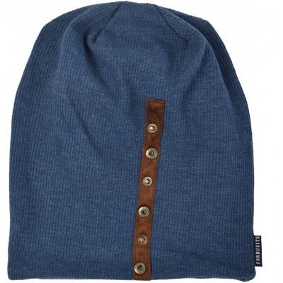 Skullies & Beanies Mens Slouchy Beanie Oversize Knit Skull Cap Long Baggy Hat - 020navy - CK18IRRN9TX $15.15