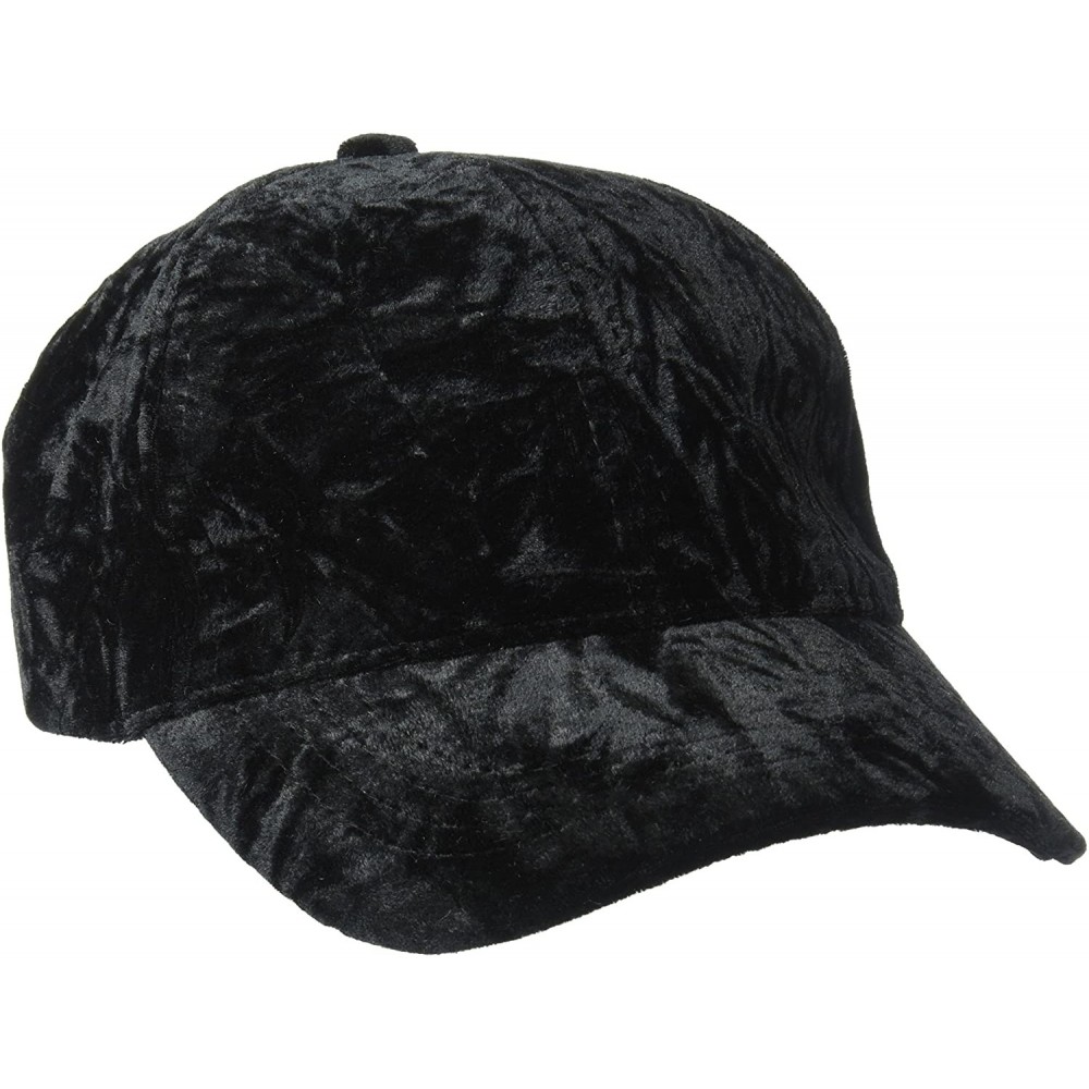 Baseball Caps Women's Velvet Baseball - Black - CQ183A855O8 $17.43