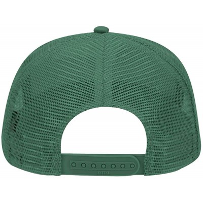 Baseball Caps Cotton Blend Twill 5 Panel Pro Style Mesh Back Trucker Hat - Dk. Green - CH180D3SLY6 $9.49