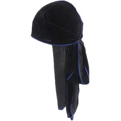 Skullies & Beanies Unisex Men Women's Fashion Velvet Bandana Hat Durag Rag Tail Headwrap Headwear - I - C918N99Z6ZQ $16.10