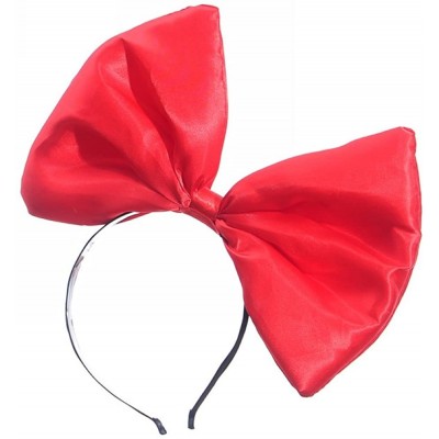 Headbands Women Huge Bow Headband Cute Bowknot Hair Hoop for Halloween Cosplay - Red - CE186UDCXI0 $9.67