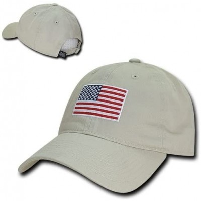 Baseball Caps Polo Style American Pride Flag Baseball Caps - 1tsa-stone - CV12KLEC1Z3 $14.30