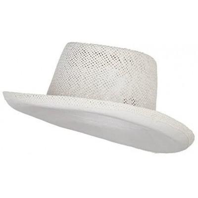 Sun Hats Gambler Shape Toyo Hat - White - CD12ENSC9HN $35.53