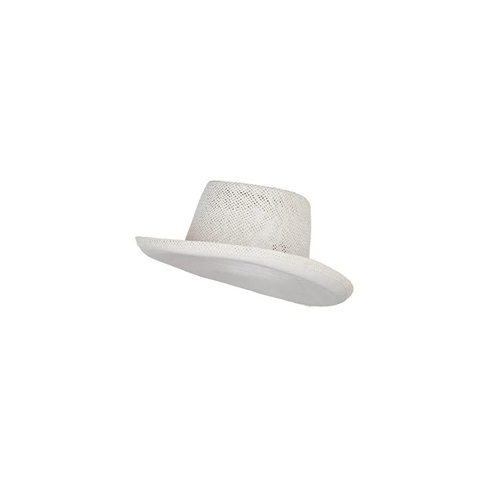 Sun Hats Gambler Shape Toyo Hat - White - CD12ENSC9HN $35.53
