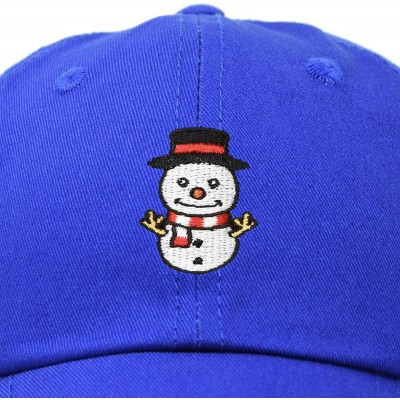 Baseball Caps Cute Snowman Hat Ladies Womens Baseball Cap - Royal Blue - C018ZY89NHR $13.36