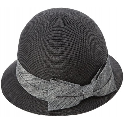 Bucket Hats Womens UPF50 Foldable Summer Sun Beach Straw Hats Accessories Wide Brim - 89316_black - CG17XXKR966 $16.74