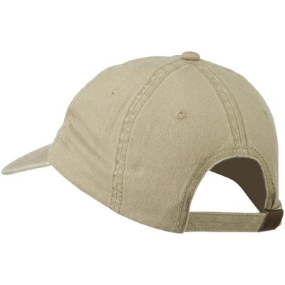 Baseball Caps American Moose Embroidered Washed Cap - Khaki - CT11QLM65AV $23.68