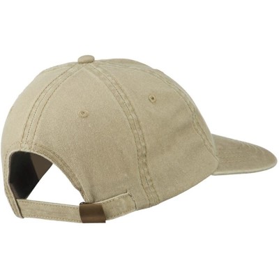 Baseball Caps American Moose Embroidered Washed Cap - Khaki - CT11QLM65AV $23.68