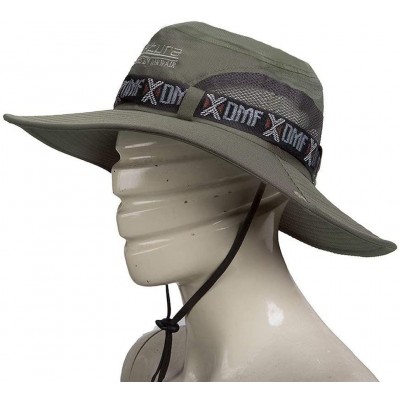 Sun Hats Adjustable Packable Breathable Polyester Protection - Army Green - CF18DDHIELE $13.63