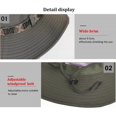 Sun Hats Adjustable Packable Breathable Polyester Protection - Army Green - CF18DDHIELE $13.63