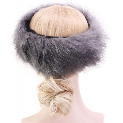 Cold Weather Headbands Women's Faux Fur Headband Elastic Head Warmer Luxurious Earmuff Snow Hat - Raccoon - CR18K6CY73L $12.27