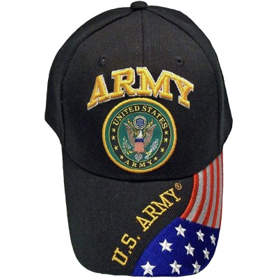 Baseball Caps U.S. Army Baseball Cap US Veteran V American Flag USA Hat United States - Army Black Cap With American Flag - C...