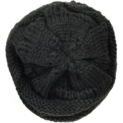 Skullies & Beanies Slouchy Winter Beanie Cap Hat Set of 2 - Black and Dark Carrot - CW12KO79M27 $17.30